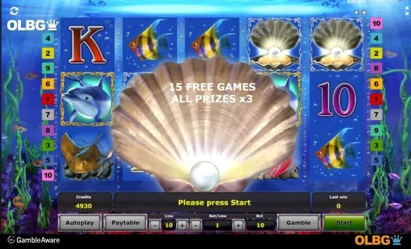 dolphin's pearl deluxe slot free games feature screenshot