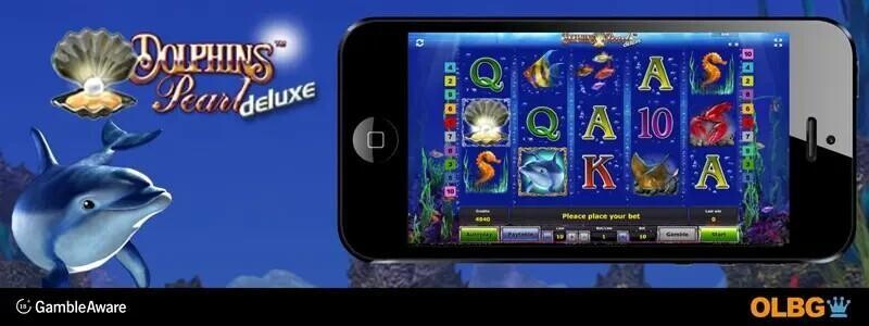 dolphin's pearl deluxe slot mobile banner