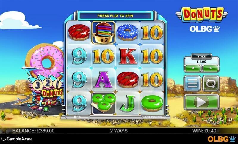 Donuts slot base game screenshot
