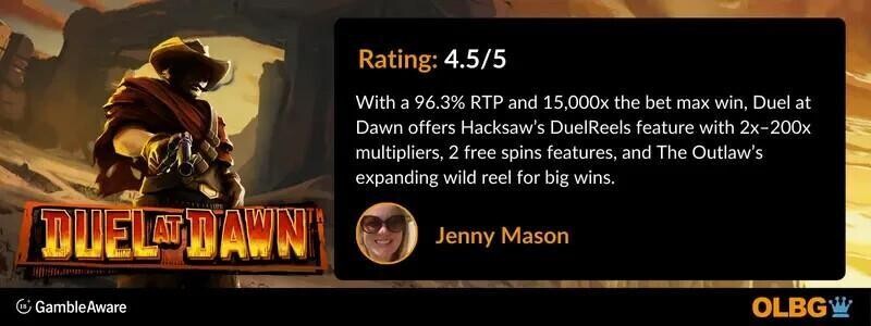 duel at dawn slot game rating banner