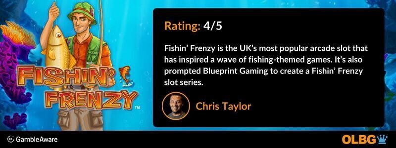 Fishin' Frenzy slot OLBG Rating banner