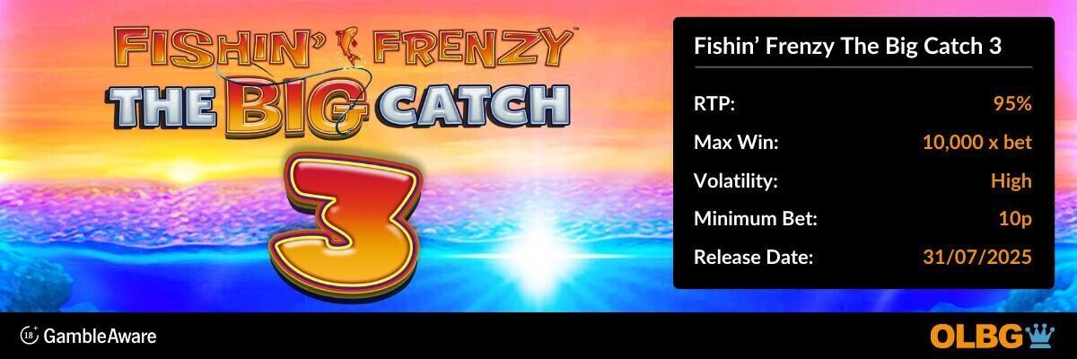Fishin' Frenzy The Big Catch 3 slot banner