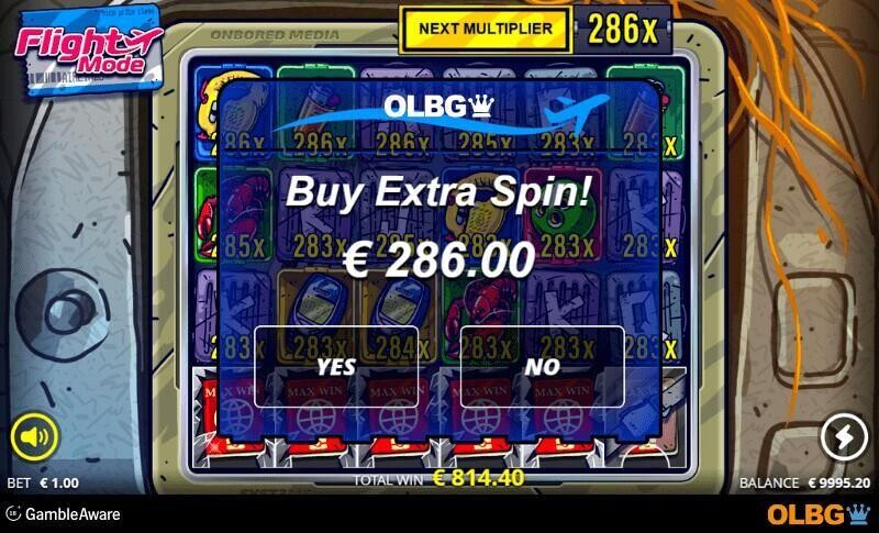 Flight Mode slot Extra Spin feature screenshot