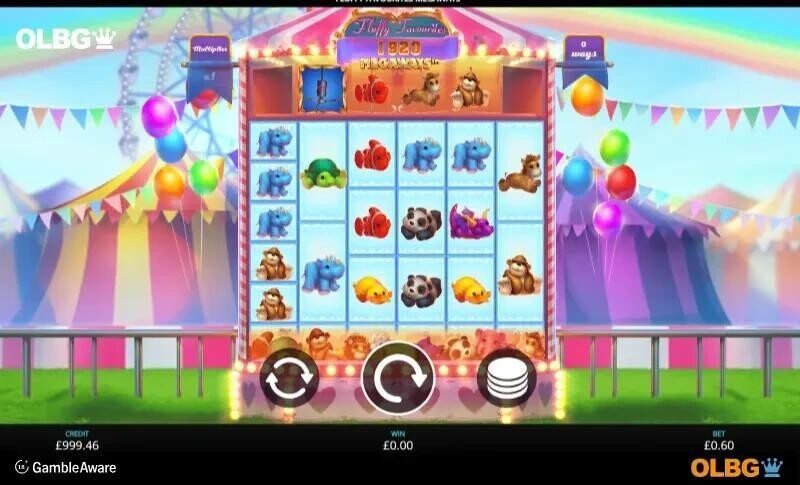 Fluffy Favourites Megaways slot base game screenshot