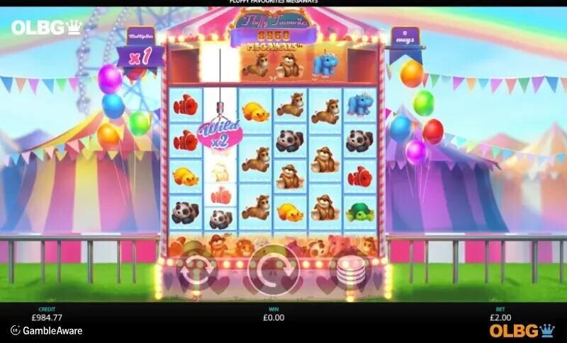 Fluffy Favourites Megaways slot claw feature screenshot