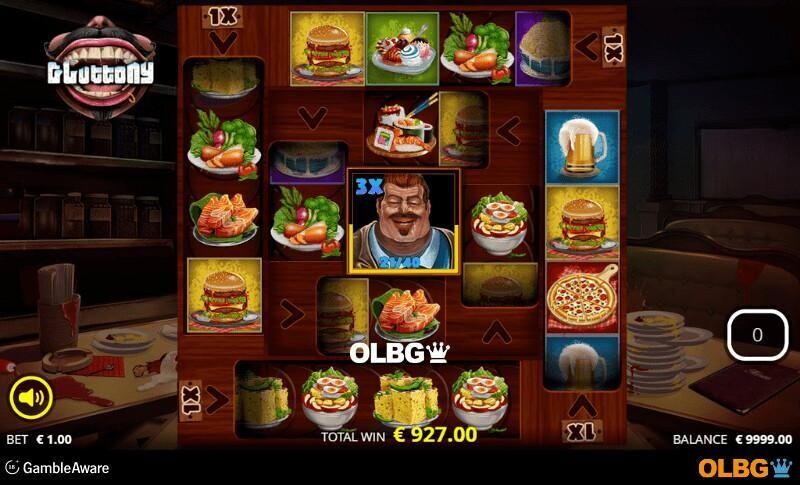 Gluttony slot FEDCON 1 feature screenshot