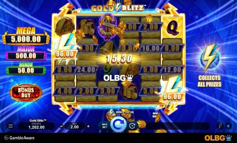 Gold Blitz slot base game screenshot