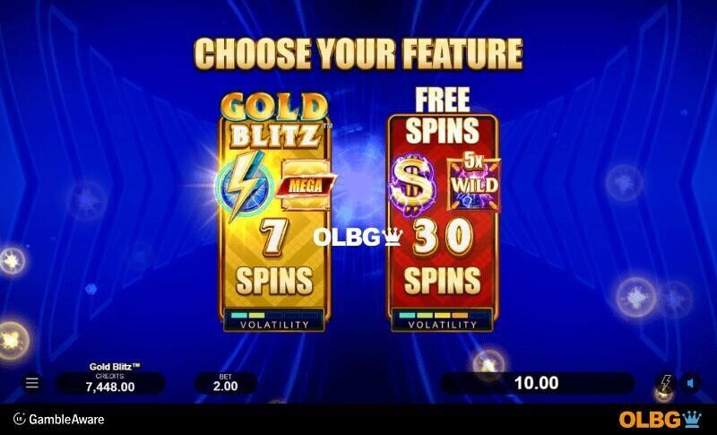 Gold Blitz slot Bonus Choice screenshot