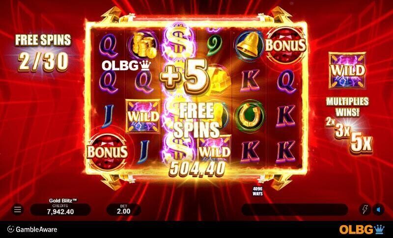 Gold Blitz slot Free Spins feature screenshot