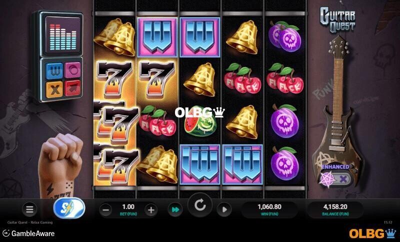 Guitar Quest slot Equalizer features screenshot