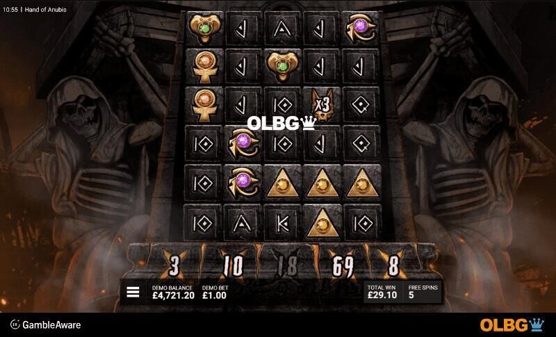 Hand of Anubis slot Underworld Bonus feature screenshot