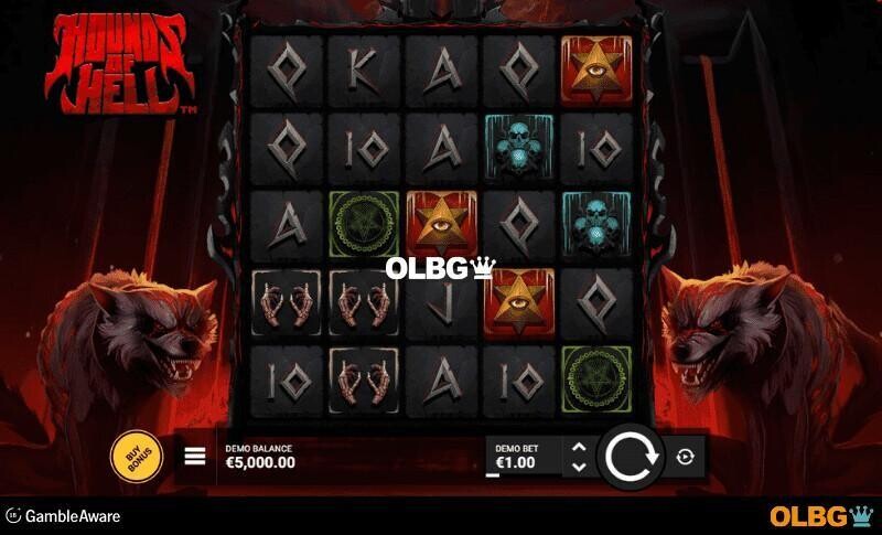 Hounds of Hell slot base game screenshot