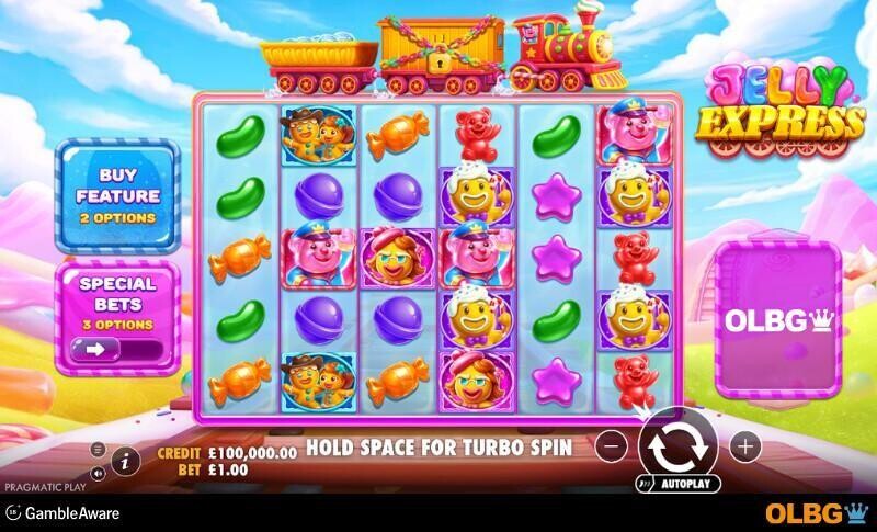 Jelly Express slot base game screenshot