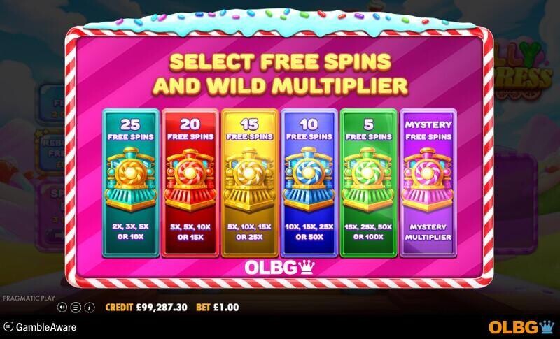 Jelly Express slot Free Spins feature screenshot