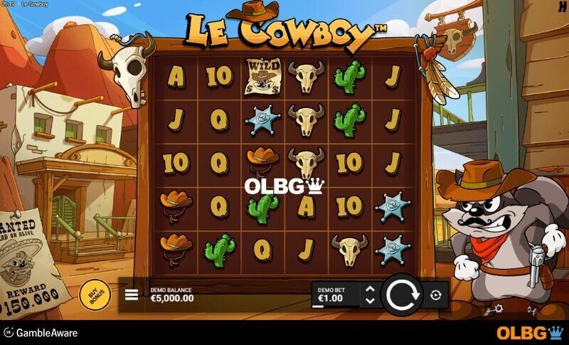 Le Cowboy slot base game screenshot