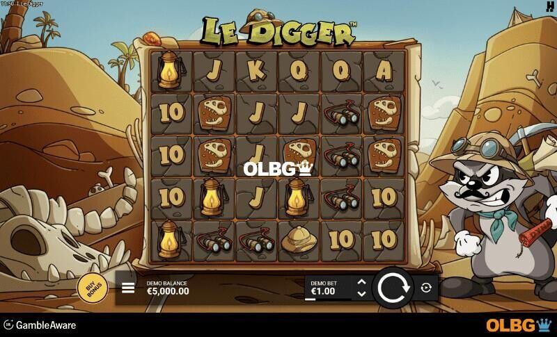 Le Digger slot base game screenshot