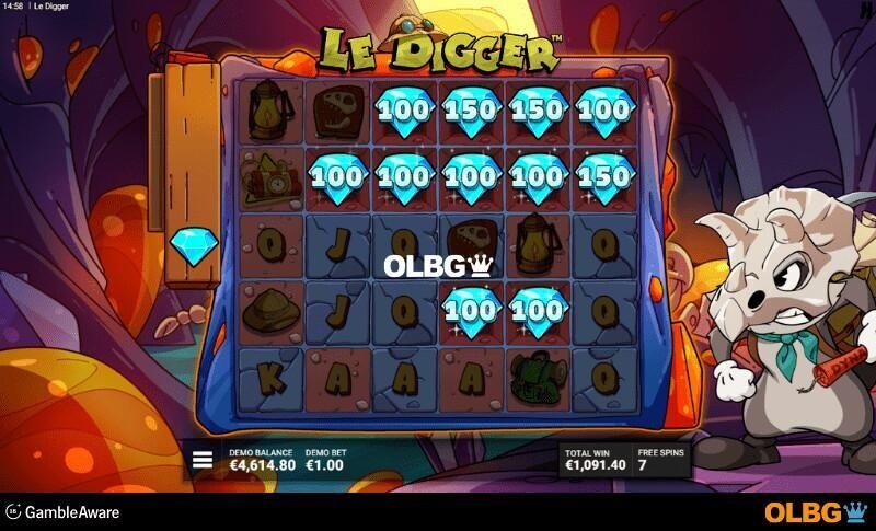 Le Digger slot Dig It feature screenshot