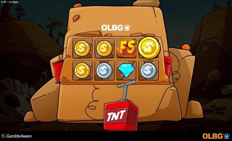 Le Digger slot free spins gamble screenshot
