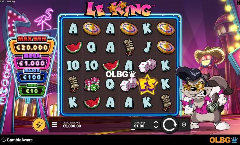 Le King slot base game screenshot