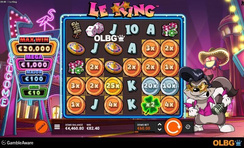 Le King slot Golden Squares feature screenshot