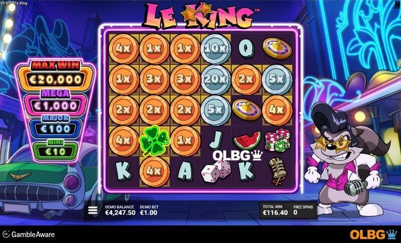 Le King slot Jackpot of Gold feature screenshot