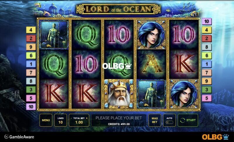 Lord of the Ocean slot base game screenshot