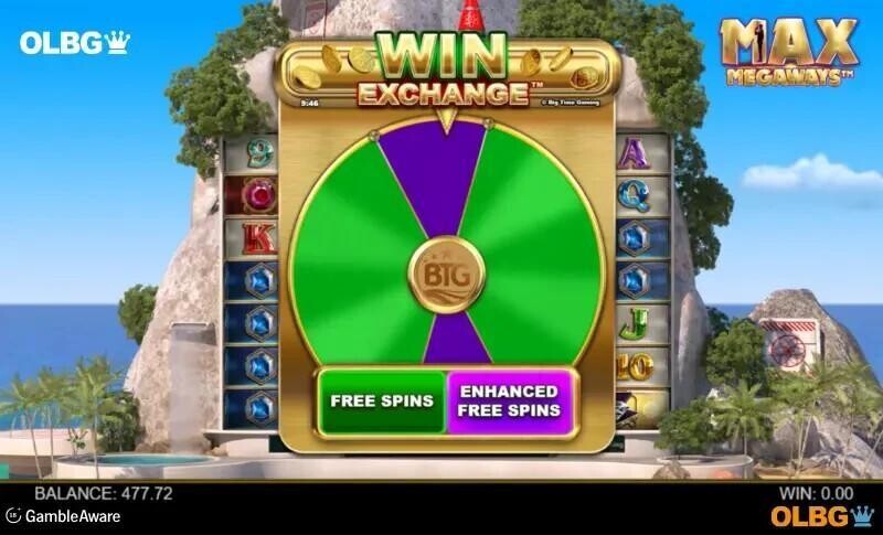 max megaways slot win exchange feature screenshot