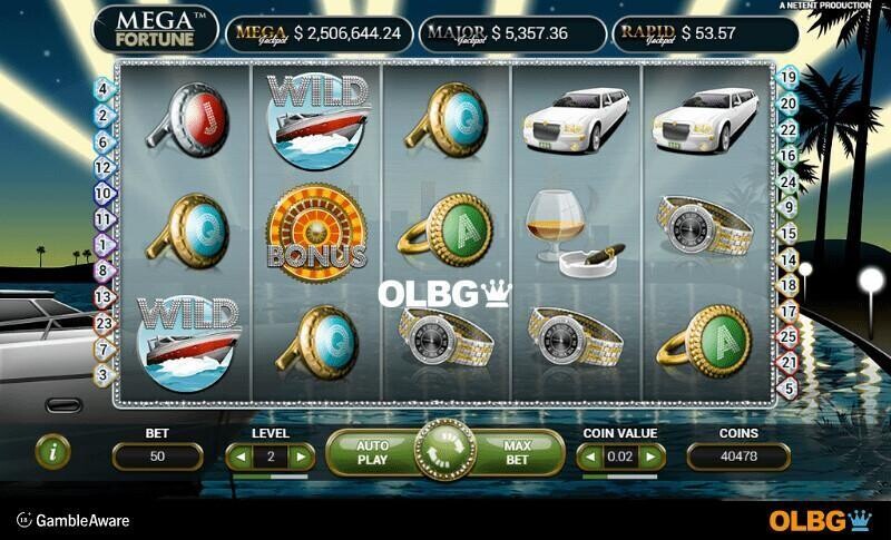 Mega Fortune slot base game screenshot