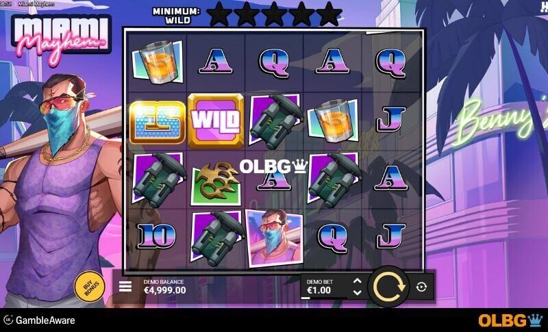 Miami Mayhem slot base game screenshot