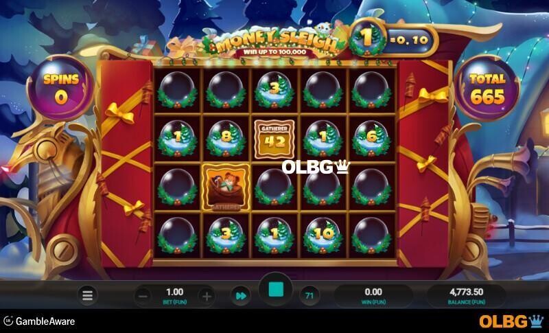 Money Sleigh slot Re-Spin feature screenshot