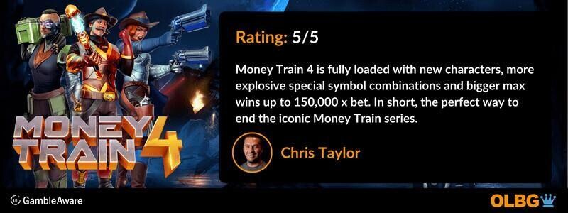 Money Train 4 slot OLBG Rating banner