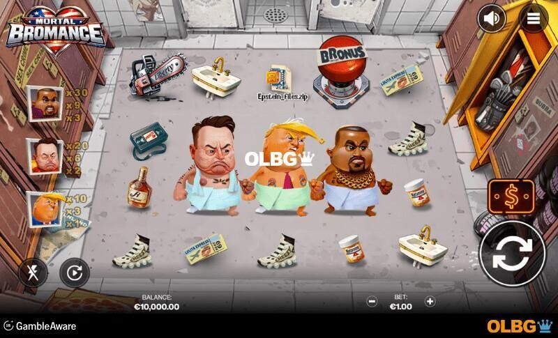 Mortal Bromance slot base game screenshot