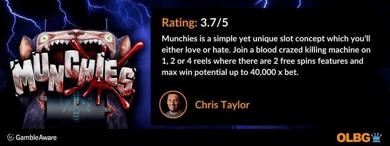 Munchies slot OLBG Rating banner