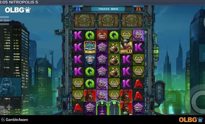 Nitropolis 5 slot base game screenshot