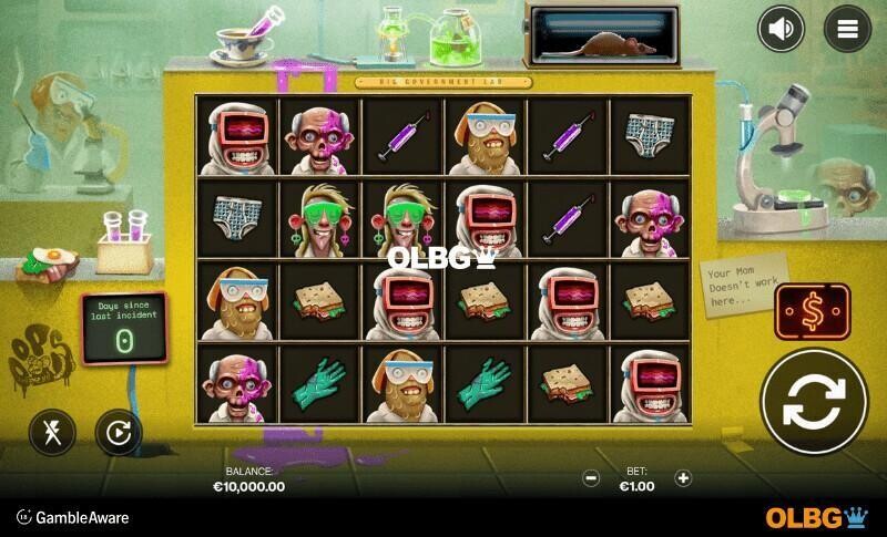 Oops slot base game screenshot