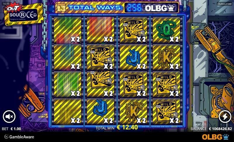 Outsourced slot Print Spins feature screenshot