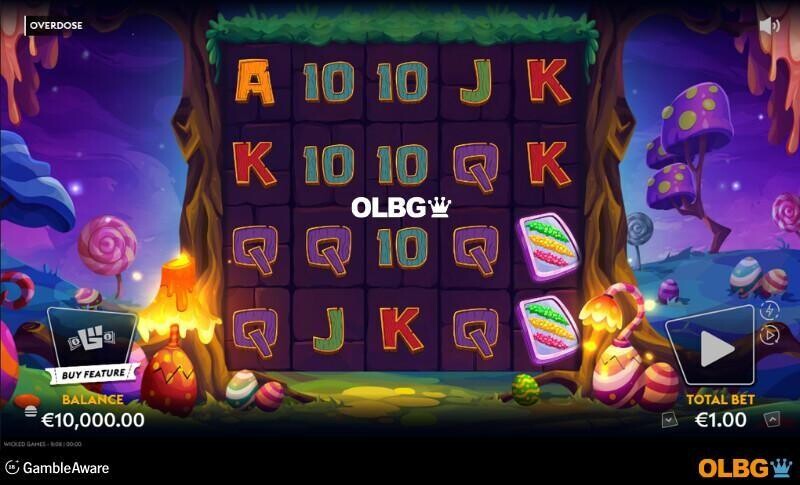 Overdose slot base game screenshot