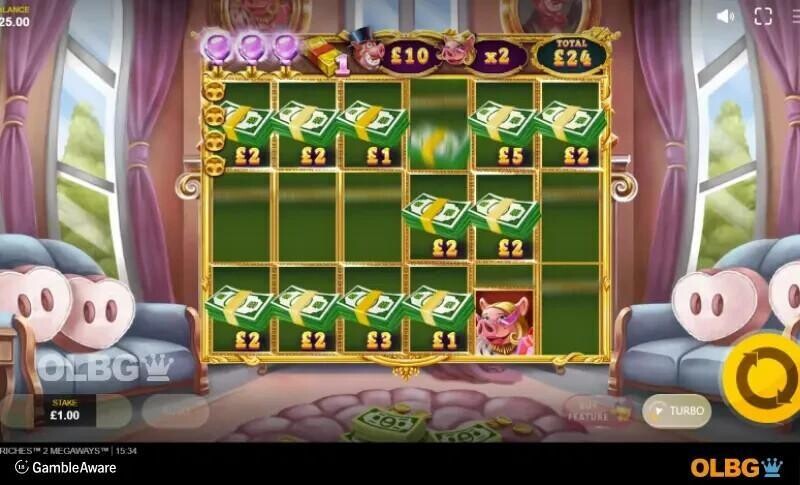 Piggy Riches 2 Megaways slot hold and respin feature with special symbols screenshot