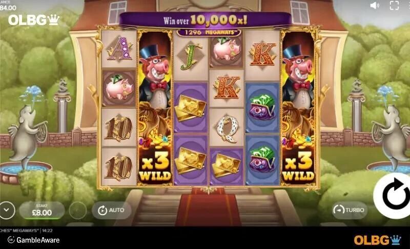 Piggy Riches Megaways slot mega wilds feature screenshot