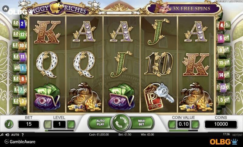 Piggy Riches slot base game screenshot