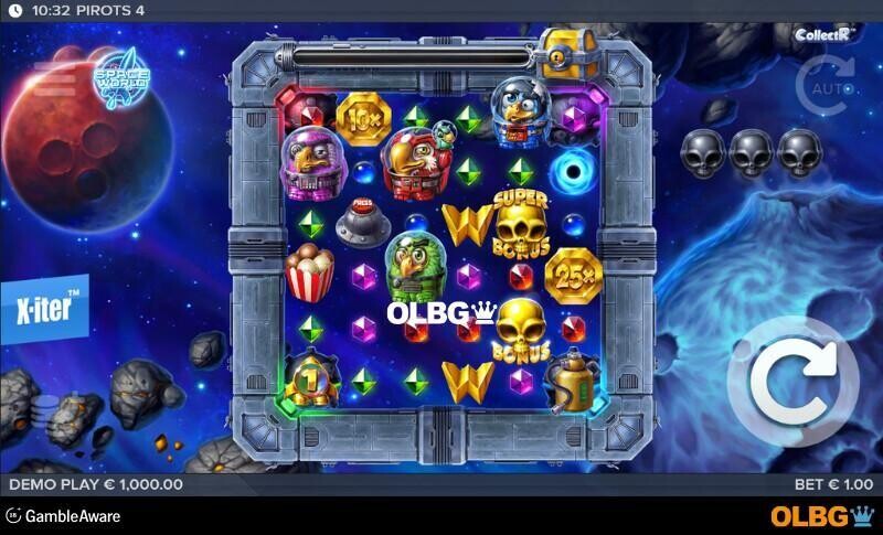 Pirots 4 slot base game screenshot