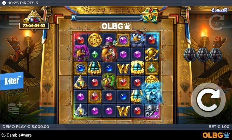 Pirots 5 slot base game screenshot