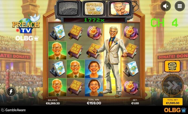 Preach TV slot Free Spins feature screenshot