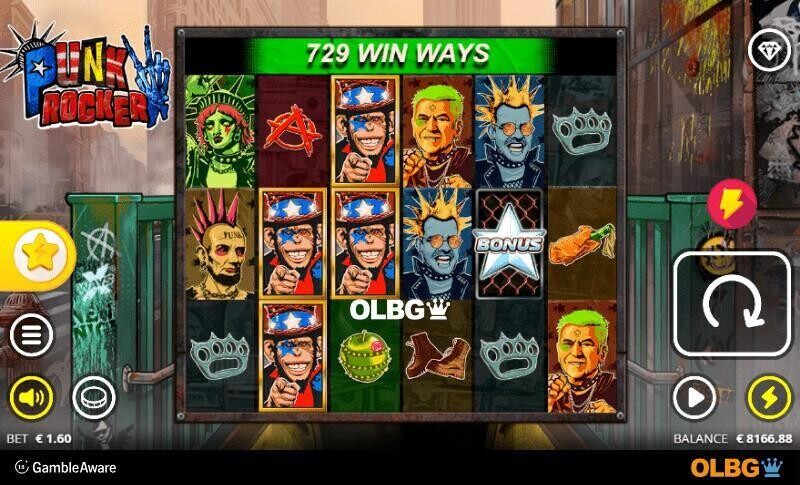 Punk Rocker 2 slot base game screenshot