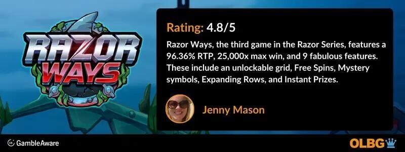 razor ways slot rating banner