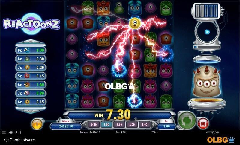 Reactoonz slot Implosion feature screenshot