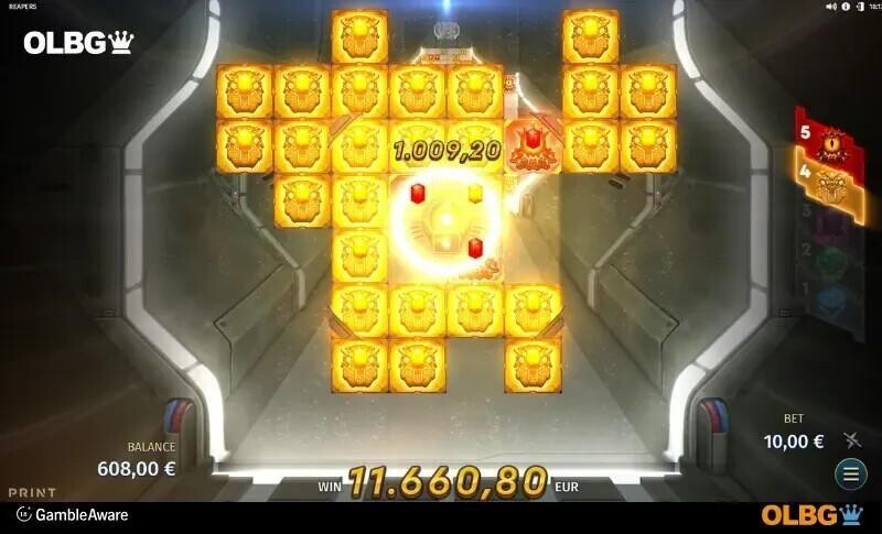 reapers slot game bonus game feature screenshot