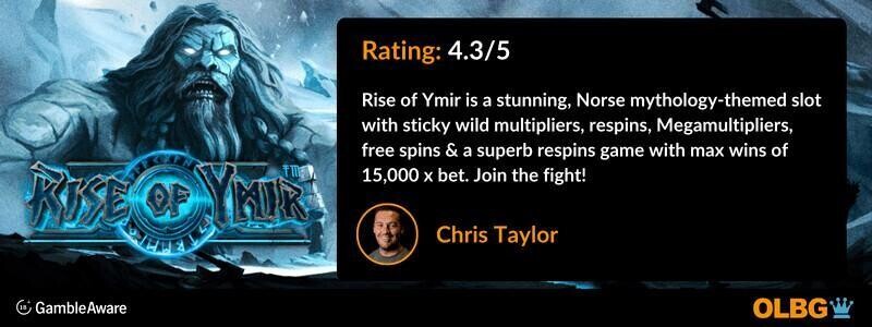 Rise of Ymir slot OLBG Rating banner