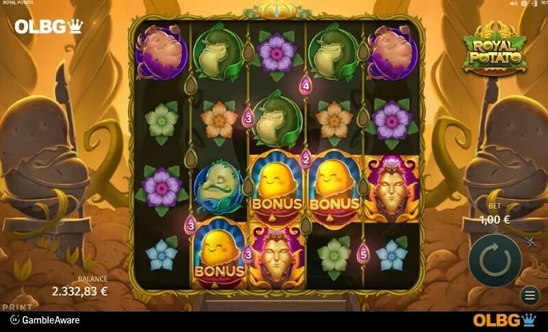 Royal Potato slot base game screenshot