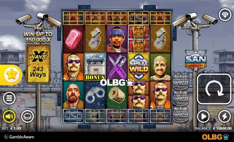 San Quentin slot base game screenshot